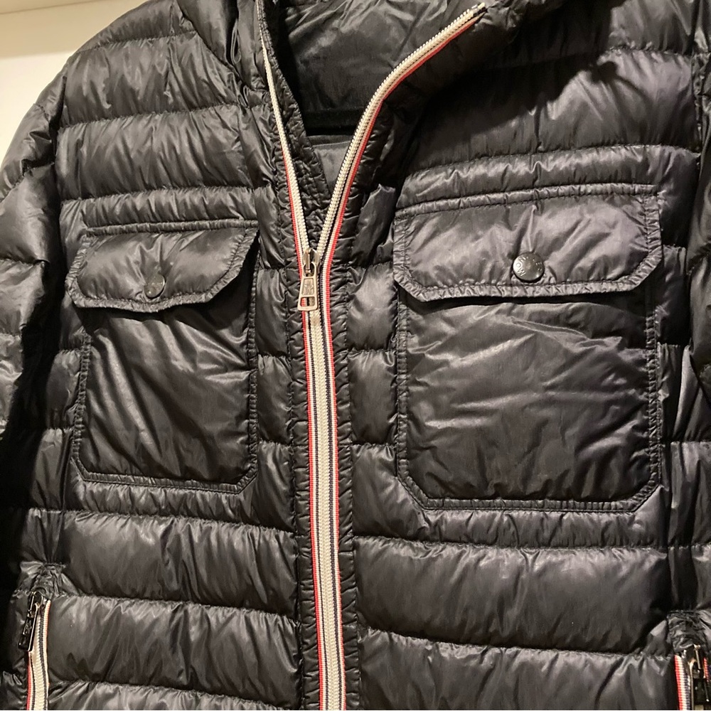 Moncler Douret Short Down Jacket Black Goose Down Puffer Authentic Hooded - Picture 5 of 15